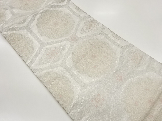 JAPANESE FUKURO OBI / WOVEN FLOWER CREST